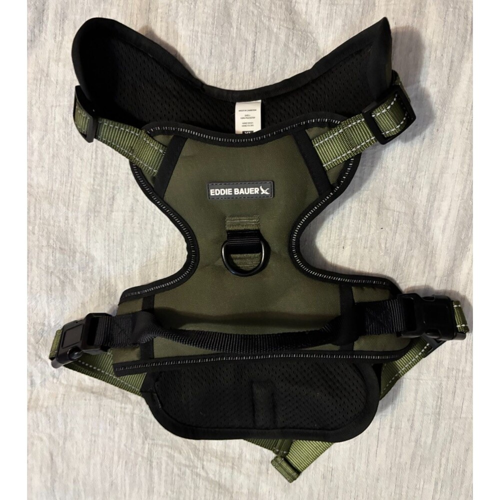 Eddie Bauer No Pull Dog Harness XL Green Black Adjustable Reflective